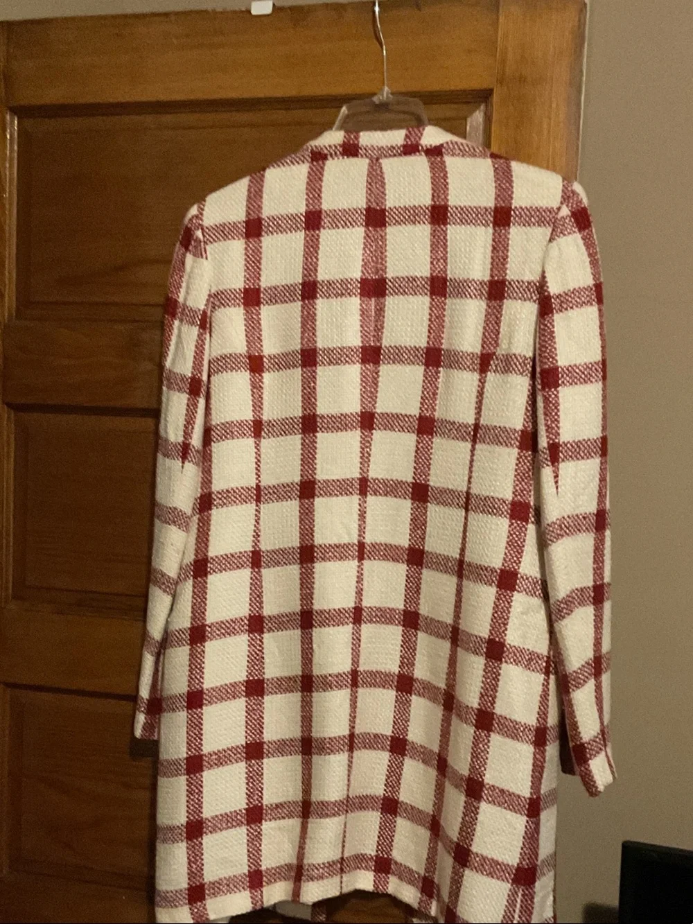 Tower Hill Red & White Plaid Blazer Coat & Red Pants Set